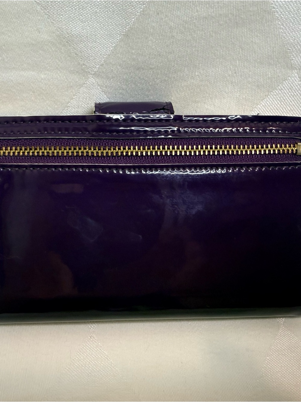 kate spade Patent Leather Purple Wallet with Gold Hardware - Picture 4 of 8